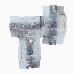Murano Glass Modular 3-Point Ceiling Light Fixture from Mazzega, 1970s