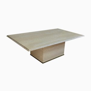 Vintage Travertine Coffee Table from Fedam, 1970