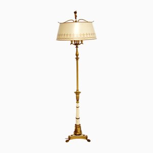 Antike französische Tole Stehlampe & Lampenschirm, 1910er