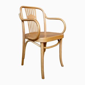 Geschwungener Vintage Sessel aus Holz