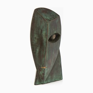 Lothar Maier, Abstract Odin's Head, 1990s, Bronze