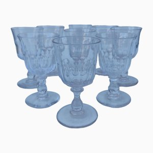 Early 20th Century Aperitif Glasses in the style of Baccarat Crystal, 1890s, Set of 9
