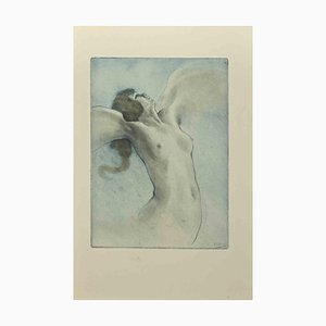 Édouard Chimot, desnudo con alas, aguafuerte, años 30
