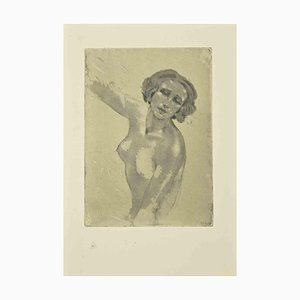 Édouard Chimot, desnudo, aguafuerte, años 30