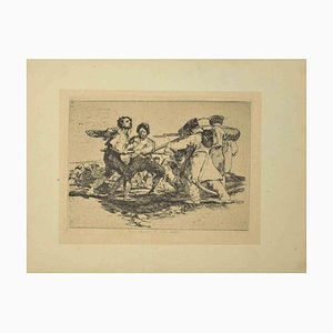 Francisco Goya, Con razon ó sin ella, Etching, 1903