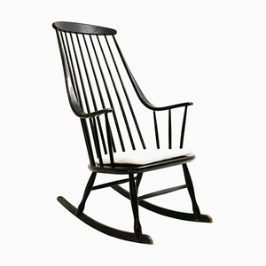 Rocking Chair Mid-Century attribué à Lena Larsson pour Nesto, 1960s