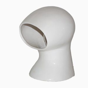 Lampe de Table Blanche en Céramique, Espagne, 1960s