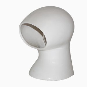 Spanish White Ceramic Table Lamp, 1960s