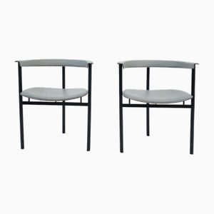 Leather Armchairs by Enrico Pellizzoni, Set of 2
