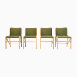 Scandinavian Style Wooden Chairs, 1970s, Set of 4