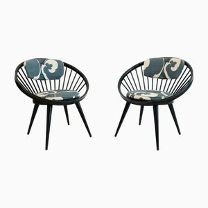 Circle Chairs by Yngve Ekstrom, 1960s, Set of 2