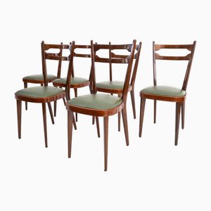 Italian Chairs in Paolo Buffa Style, 1950s, Set of 6