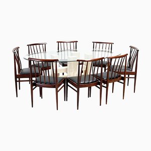 Mid-Century Rosewood Dining Chairs attributed to Awa, 1960s, Set of 8
