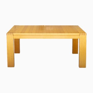 Beechwood Dining Table with Stripes from Ibisco, Italy, 1970s