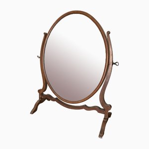Espejo de tocador victoriano antiguo ovalado