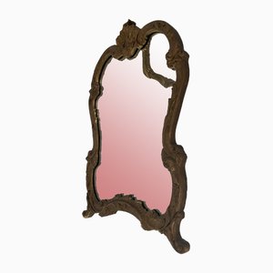 French Guilded Gesso and Wood Rococo Style Mirror
