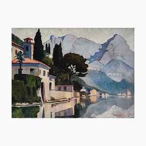 Mario Froidevaux, Bout du lac, 1937, Oil on Canvas