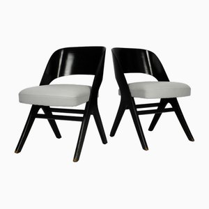 Mid-Century Modern Black and Grey Chairs by Carl Sasse for Casala, 1950s, Set of 2