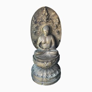 Statua di Buddha su base, inizio XIX secolo, Bronzo