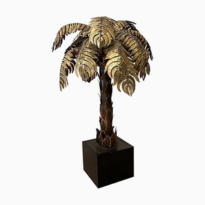 Large French Palm Table Lamp, 1960s