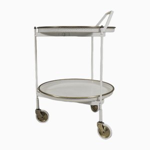Mid-Century Modern Bar Cart with Removable Trays in the style of Mategot, 1950s