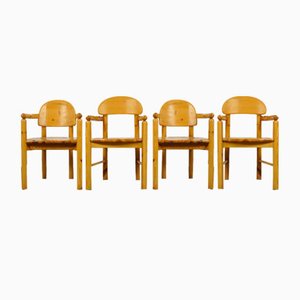 Pine Dining Chairs by Rainer Daumiller for Hirtshals Savvaerk, Denmark, 1970s, Set of 4