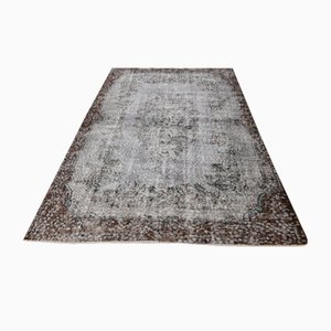 Vintage Faded Rug in Cotton and Wool