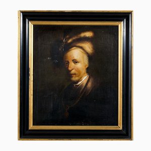 Portrait de Gentleman, 18ème Siècle, Peinture à l'Huile, Encadrée
