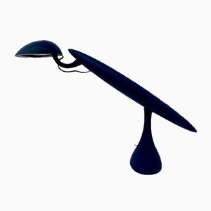 Lampada Heron blu postmoderna di Isao Hosoe per Luxo, anni '80