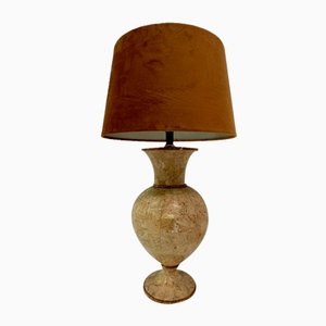 Lámpara de mesa vintage de mármol teselado de Maitland Smith, años 70