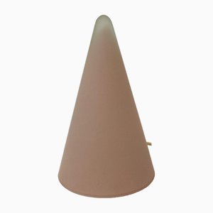 Französische Tipi Tischlampe aus mattrosa Glas von SCE, 1970er