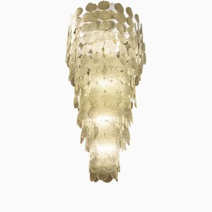 Lámpara de araña grande de cristal de Murano, años 70