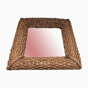 Rope Mirror attributed to Audoux Minet, 1950s