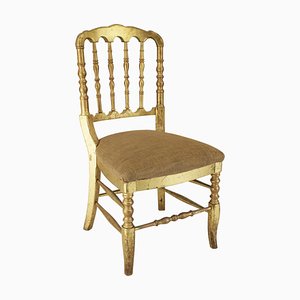 Französischer Stuhl im Chiavari Stil mit Blattgold, 1960er