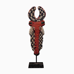 Bamileke Decorative Wooden Flute with European Glass Bead