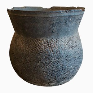 African Earthenware Storage Pot, 19th Century