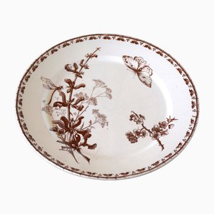 Assiette Plate Vintage en Faïence, 1898