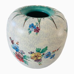 Vintage Art Nouveau Dutch Plateel Vase, 1950s