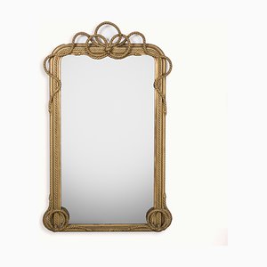 Großer französischer Spiegel mit Seilmotiv