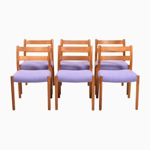 Chairs mod.84 by Niels Otto (N. O.) Møller for J.L. Møllers, 1960s, Set of 6