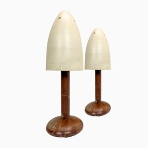 Mid-Century Alabaster Mushroom Pegasam Table Lamp, Spain, 1970s, Set of 2