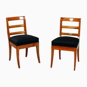 Biedermeier Chairs in Cherrywood, Set of 2
