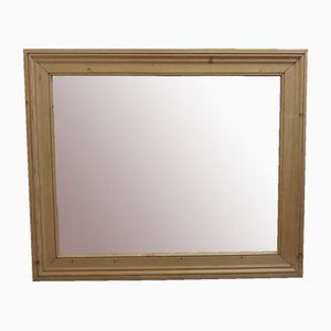 Large Reclaimed Pine Wall Mirror with Moulded Frame, 1960s