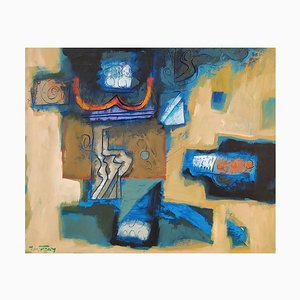 Hector Ramirez Ortega, Composition, 1990, Mixed Media on Canvas