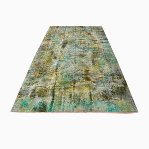 Vintage Forest Green Faded Rug