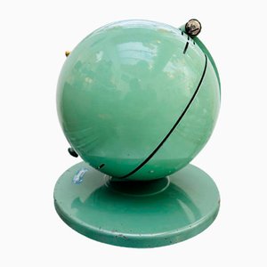 German Bauhaus Lacquered Jade Green Mirrored Table Lamp, 1935
