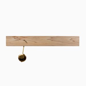 Horizontal Wooden Pendulum Clock by Hilla Shamia