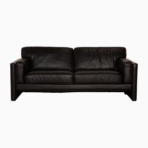 Orion 1 Leather Two Seater Black Sofa from Draenert