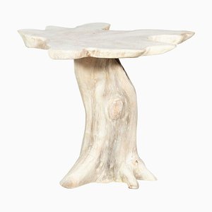English Bleached Teak Root Side Table