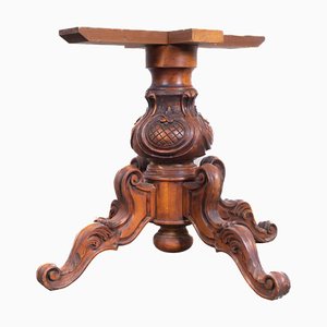 Socle de Table en Bois Sculpté